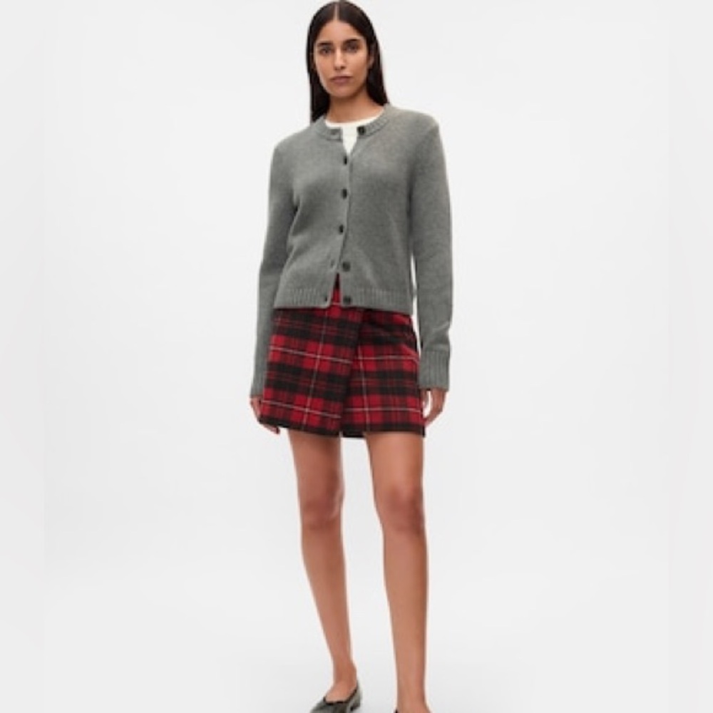 GAP Red Plaid Mini Skirt